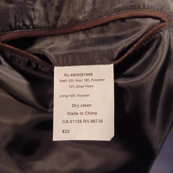 Lauren Ralph Lauren Men's Wool Blend Overcoat, 42S - Picture 2 of 6